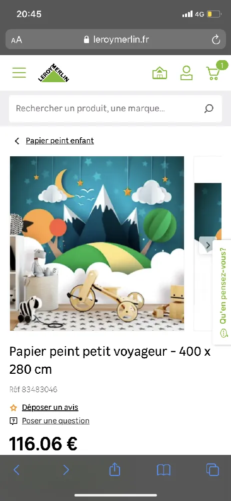 Papier peint petit voyageur