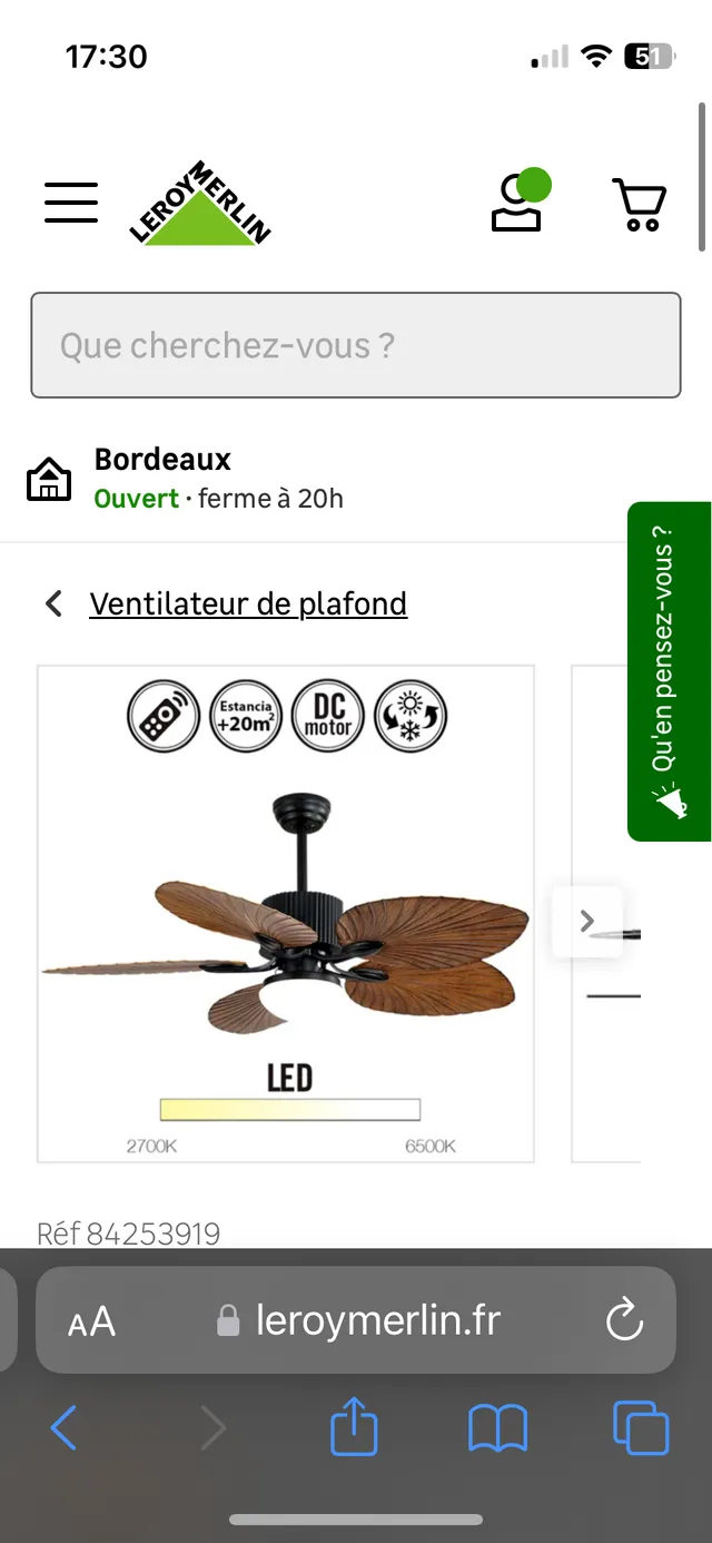 Télécommande ventilateur de plafond - 2