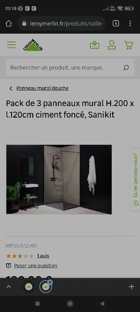 Panneau de douche