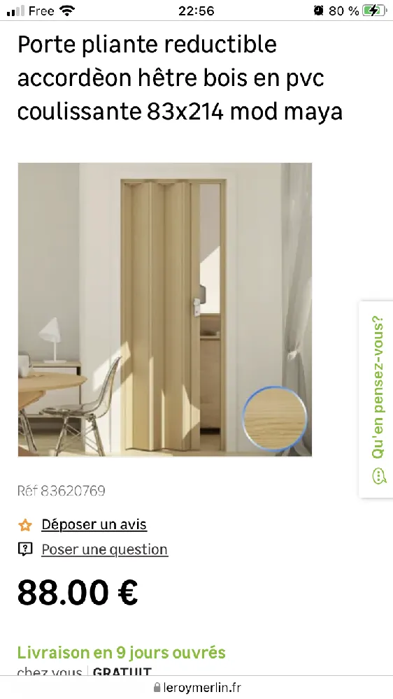 Porte accordéon Forte Mod Maya