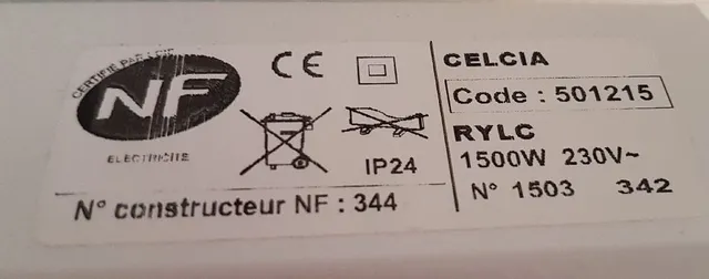 Recherche désespérément notice utilisation CELCIA RYLC radiateur rayonnant - 2