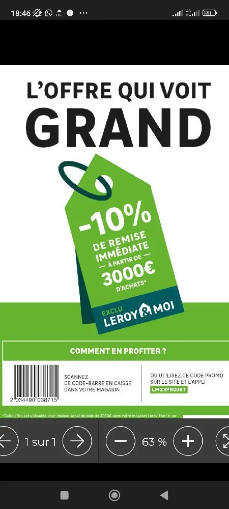 La réduction des 10% pour 3000€