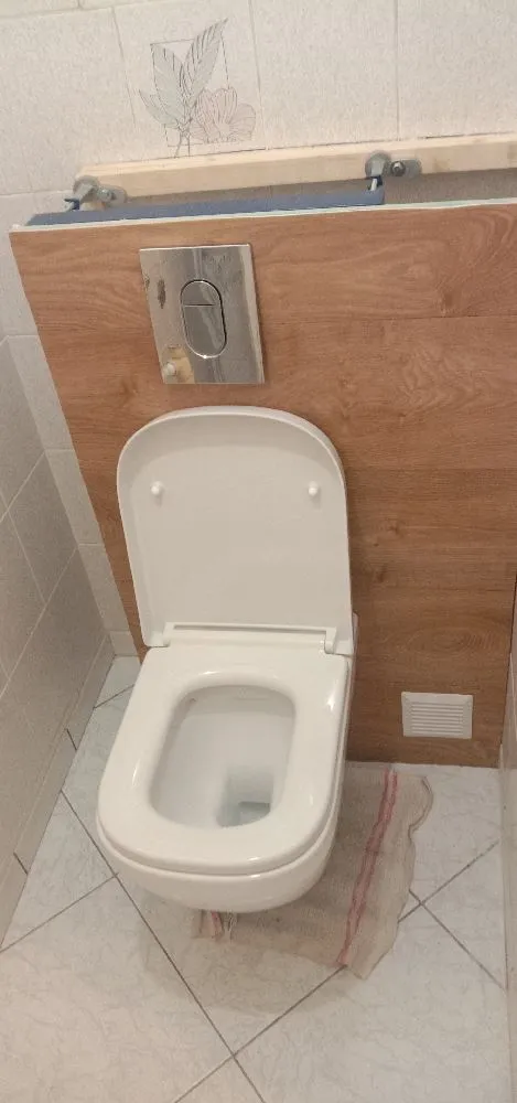 Toilette change par un suspendu et plus d'évacuation de l'eau