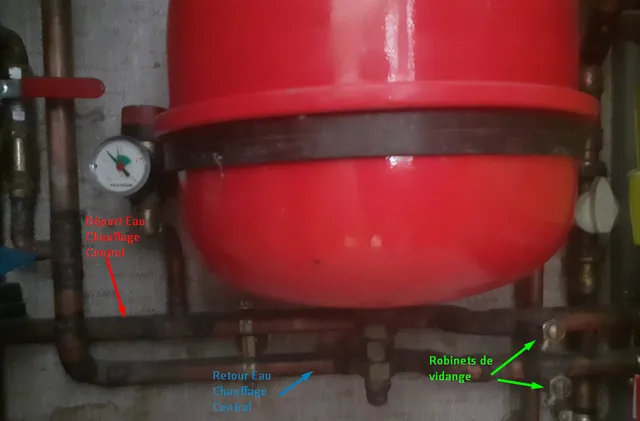 Vidanger un circuit d'eau chauffage (chaudière à gaz)