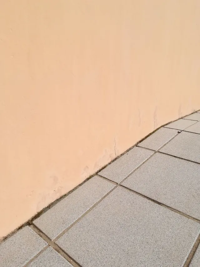 Fissures sur mur extérieur peint - 3