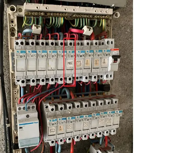 Déconnexion d’un radiateur du tybox dans le tableau électrique