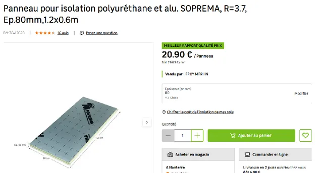 Fixation et finition de panneau polyuréthane