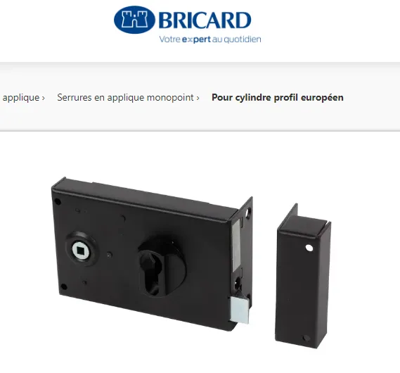 Eclaté serrure Bricard